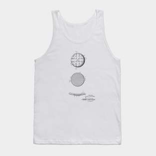 Golf Ball Vintage patent hand drawing Tank Top